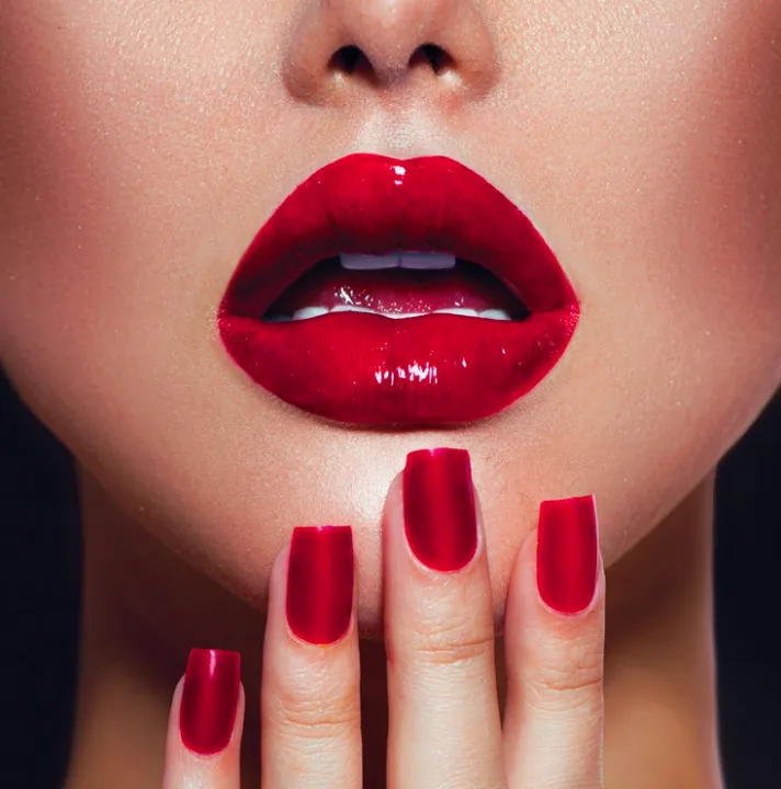 Glossy scarlet nails — JN Nails Brunswick